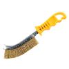 Wire Scratch Brush Brass Yellow Handle