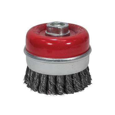 FAITHFULL WIRE CUP BRUSH T/KNOT 80xM14x2 0.5MM