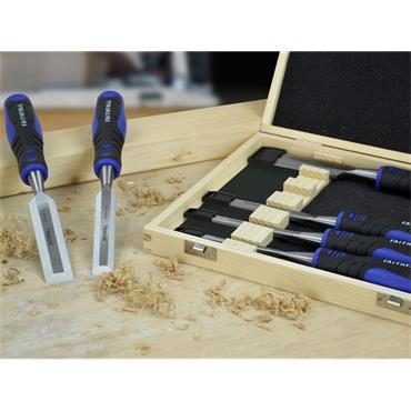 Soft Grip Chisel Set + Storage Box, 6 Piece