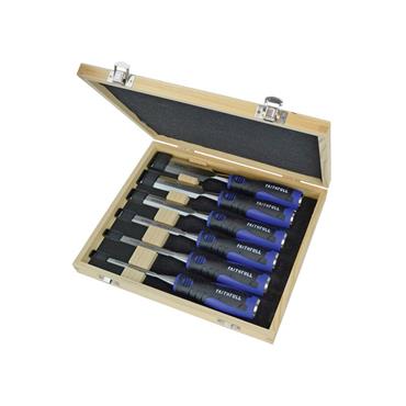 Soft Grip Chisel Set + Storage Box, 6 Piece