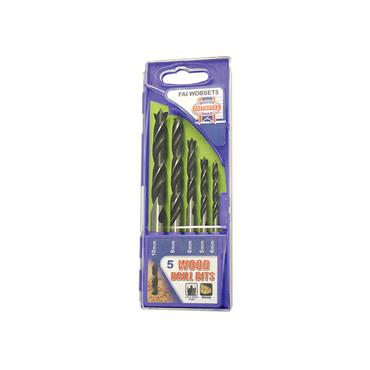 FAITHFULL DRILL BIT SET WOOD LIP & SPUR (5 PC)