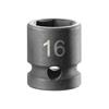 6-Point Stubby Impact Socket 1/2in Drive 16mm