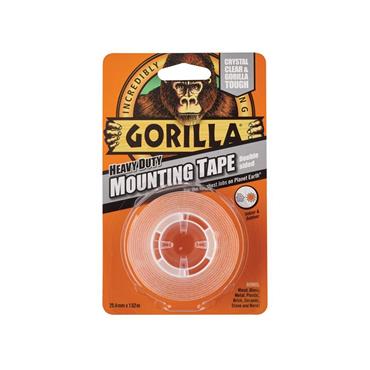 Gorilla Heavy-Duty Mounting Tape 25.4mm x 1.52m Crystal Clear