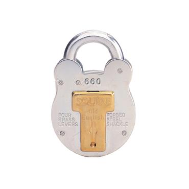 660 Old English Padlock with Steel Case 64mm
