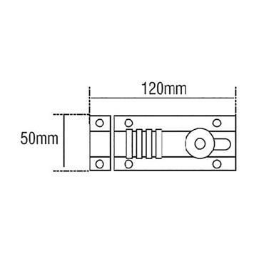 CombiBolt 4 Re-Codable Locking Bolt Black/Blue 120mm