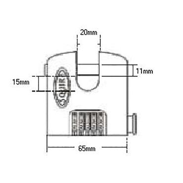 SHCB65 Stronghold Re-Codable Padlock 4-Wheel