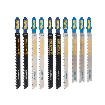 HCS/HSS T-Shank Jigsaw Blade Set, 10 Piece