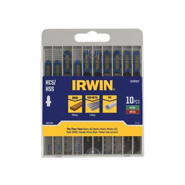 HCS/HSS T-Shank Jigsaw Blade Set, 10 Piece