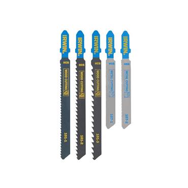 HCS/HSS T-Shank Jigsaw Blade Set, 5 Piece