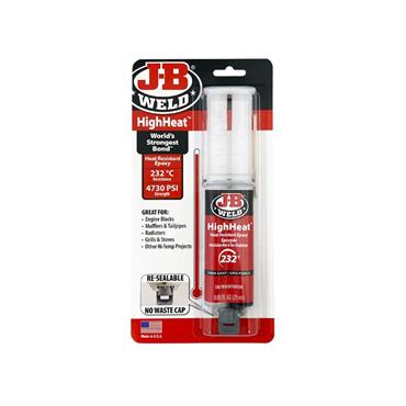 JB WELD HIGH HEAT EPOXY SYRINGE ADHESIVE 25ML