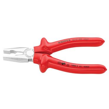 VDE Combination Pliers Dipped Handles 200mm