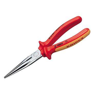 VDE Snipe Nose Side Cutting Pliers Dipped Handles 200mm