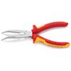 VDE Long Bent Snipe Nose Side Cutting Pliers 200mm