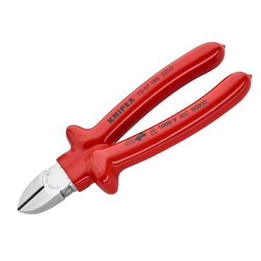 70 07 180 VDE Diagonal Cutters, Dipped 180mm