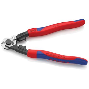 95 62 190 Wire Rope/Bowden Cable Cutters Multi-Component Grip 190mm