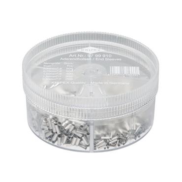 Non-Insulated Wire Ferrules Assortment Box, 1,900 Piece
