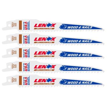 LumberWolf Reciprocating Saw Blade 152 x 19 x 1.3mm 6 TPI (Pack 5)