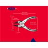 Snipe Nose Parallel Pliers, Serrated Jaws 125mm