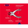 Snipe Nose Parallel Pliers, Serrated Jaws 125mm