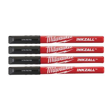 INKZALLâ„¢ Ultra Fine Jobsite Pen Black (Pack 4)
