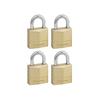 Solid Brass 20mm Padlock 3-Pin - Keyed Alike x 4