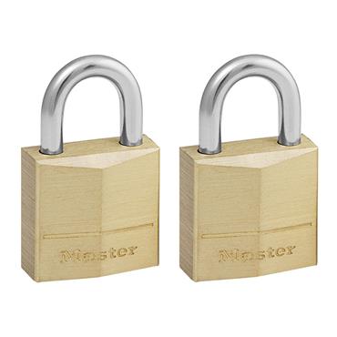 Solid Brass 20mm Padlock 3-Pin - Keyed Alike x 2