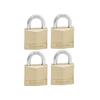 Solid Brass 30mm Padlock 4-Pin - Keyed Alike x 4