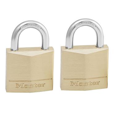 Solid Brass 30mm Padlock 4-Pin - Keyed Alike x 2