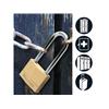 Solid Brass 40mm Padlock 4-Pin - 51mm Shackle