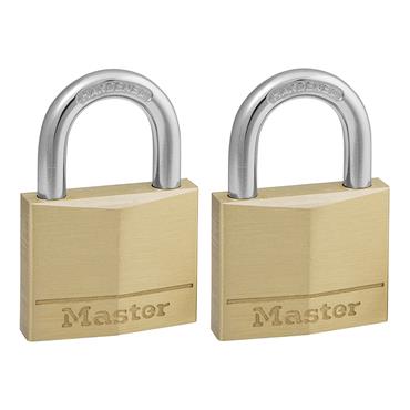 Solid Brass 40mm Padlock 4-Pin - Keyed Alike x 2