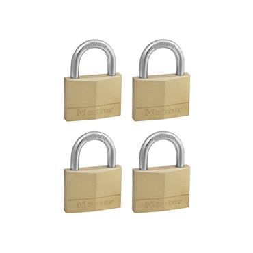Solid Brass 50mm Padlock 5-Pin - Keyed Alike x 4