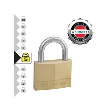 Solid Brass 50mm Padlock 5-Pin - Keyed Alike x 2