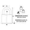 Solid Brass 50mm Padlock 5-Pin - Keyed Alike x 2