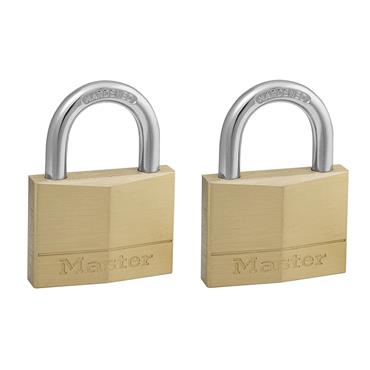 Solid Brass 50mm Padlock 5-Pin - Keyed Alike x 2