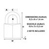 Solid Brass 60mm Padlock 5-Pin