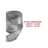Lashing Strap with Metal Buckle, Grey 2.5m 150kg (Pack 2)