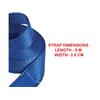 Lashing Strap with Metal Buckle, Coloured 5m 150kg (Pack 2)