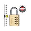 Brass Finish 40mm 4-Digit Combination Padlock