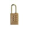 Brass Finish 20mm 3-Digit Combination Padlock