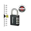 Black Finish 40mm 4-Digit Combination Padlock