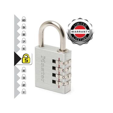 Aluminium 40mm 4-Digit Combination Padlock