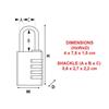 Aluminium 40mm 4-Digit Combination Padlock