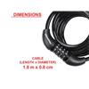 Self Coiling Combination Cable 1.8m x 8mm