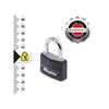 Aluminium Black Vinyl Cover 40mm Padlock 4-Pin