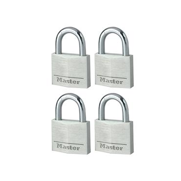 Aluminium 40mm Padlock 4-Pin - Keyed Alike x 4