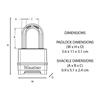 Excellâ„¢ 4-Digit Combination 50mm Padlock - 51mm Shackle