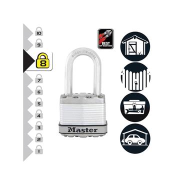 Excellâ„¢ Laminated Steel 45mm Padlock 4-Pin - 38mm Shackle