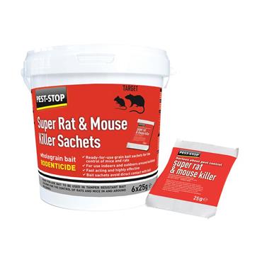 PEST STOP RAT & MOUSE KILLER SACHETS (BUCKET 6)