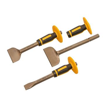 Bolster & Chisel Set with Non-Slip Guards, 3 Piece
