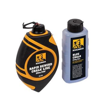 Rapid Rewind Chalk Line Reel Set 30m